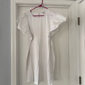 Crown & Ivy White Ruffle Sleeve Dress XXL